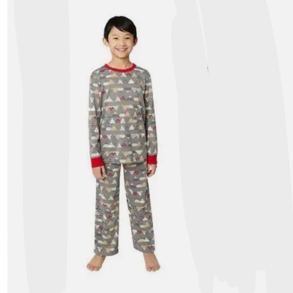 EDDIE BAUER GRAY RED PAJAMA SET 5/6 - Picture 1 of 1